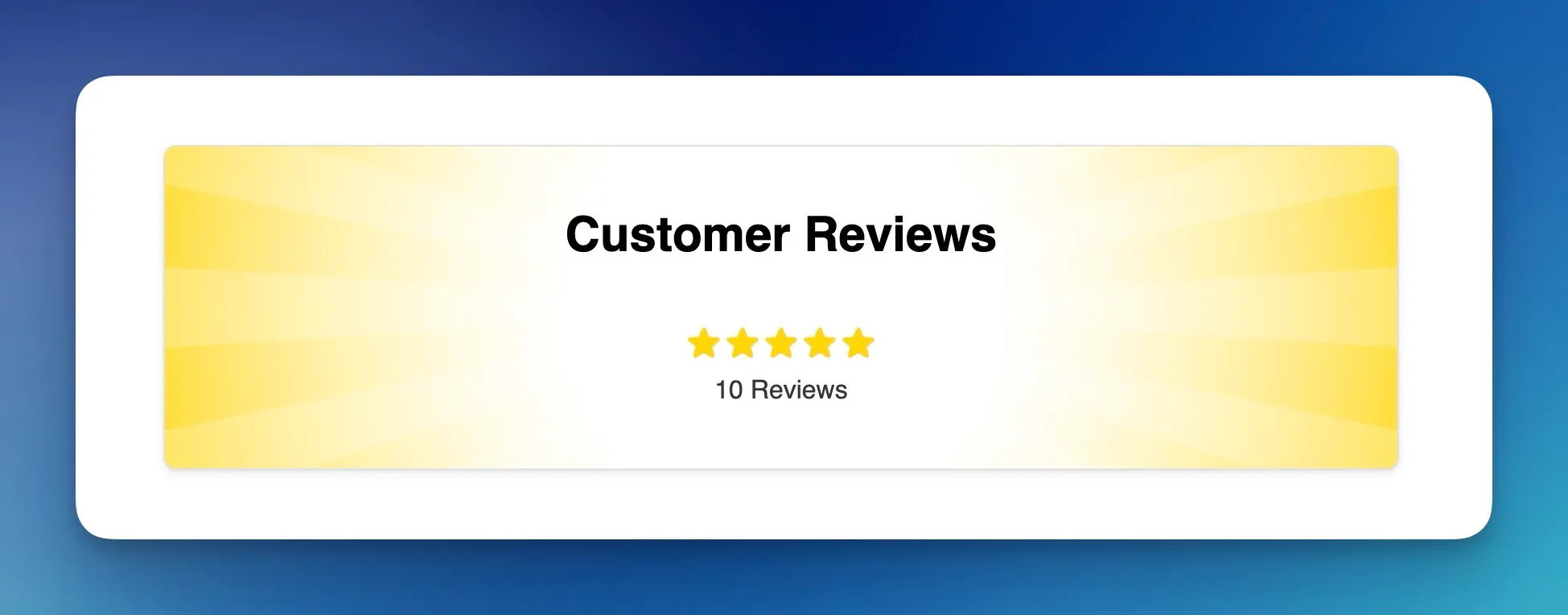 All Reviews Widget Example